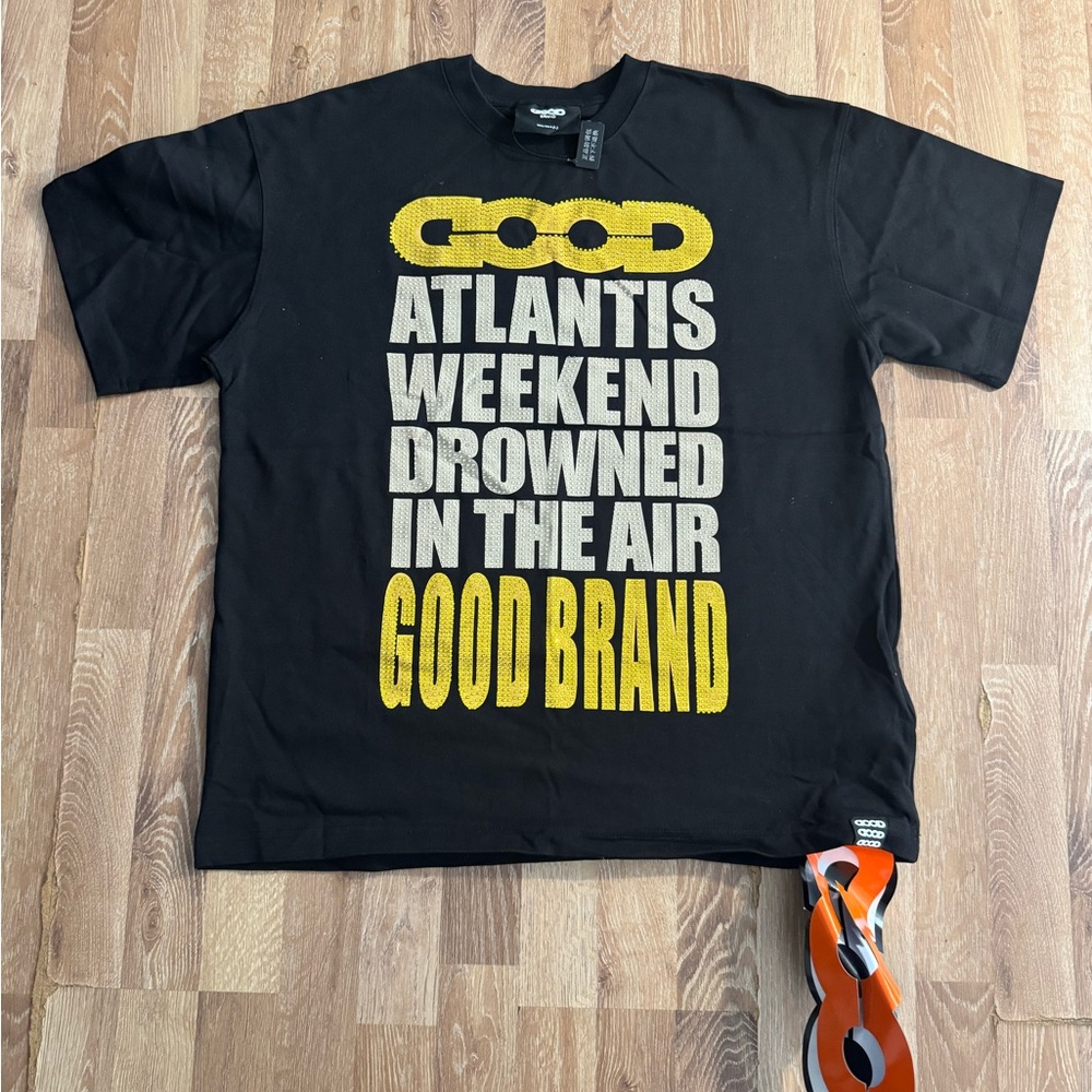 Goodbrand Atlantis Weekend Graphic Tee Black Size L Statement Streetwear